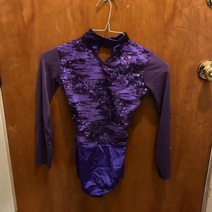 Dance Long Sleeve Sequent Leotard and Tutu Combo